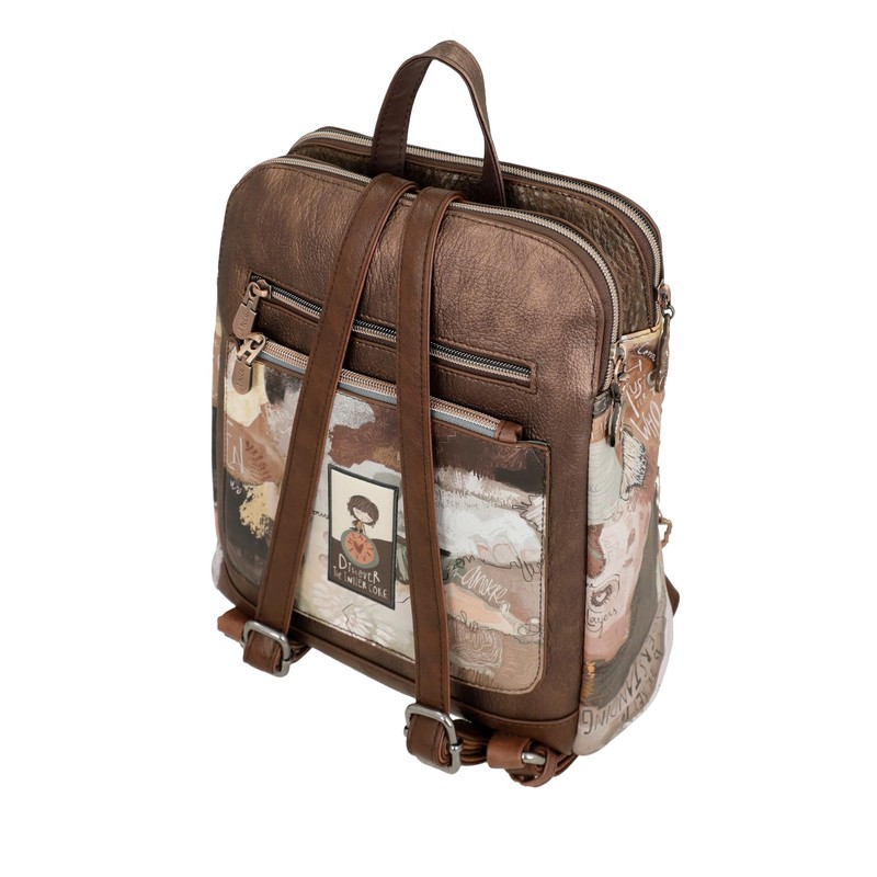 Anekke 3 Compartments Multi Compartment Large Capacity Backpack 28/31/11 cm