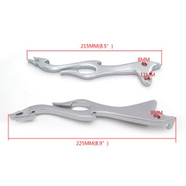 SMT-CHROMED Brake Clutch Flame Hand Levers Compatible With SUZUK Intruder 800 1400 1500 [B00RUEC7IC]