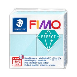 STAEDTLER FIMO Effect 8020-306 Oven Hardening Modelling Clay, 57 g - Blue Ice Quartz
