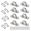 32 Pieces Stainless Steel Ceiling Hooks with Screws and Carabiners