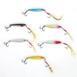 Spotlip 6pcs Metal Jig Set 7g/10g/15g/20g/25g/30g Boat Sea Fishing Lure Set (15g)
