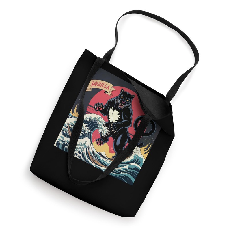 Kids Black Panther Japanese Art Vintage Black Panther Party Tote