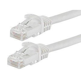 Monoprice Cat6 Ethernet Patch Cable - Snagless RJ45, 24AWG Stranded Pure Bare Copper Wire, 550Mhz, UTP, 10 Feet, White - Flexboot Series