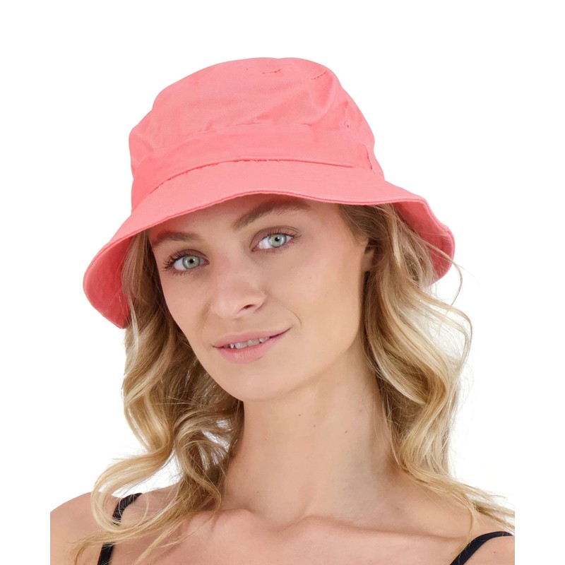 Bucket Hat for Kids and Adults Garment Washed Cotton Lightweight