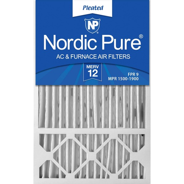 Nordic Pure 16x25x5 MERV 12 Honeywell/Lennox AC Furnace Air Filters 2 Pack