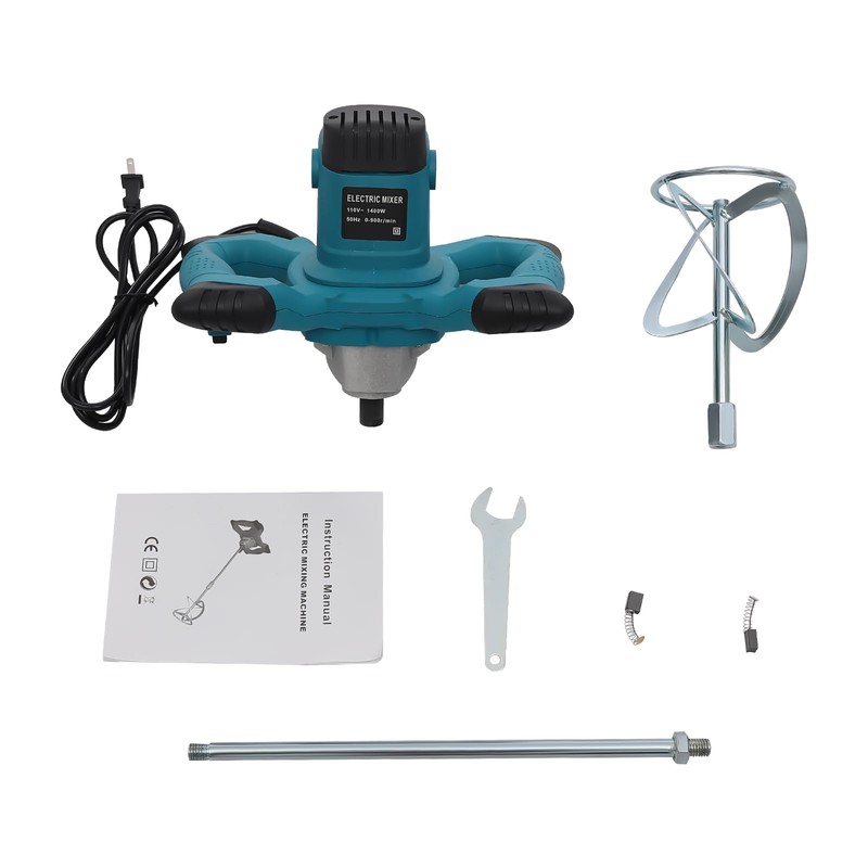 Cement Mixer, 1400W Portable Electric Concrete Mixer, Portable Mortar Mixer