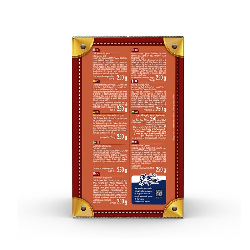 Caffè Borbone Respresso, Dek Decaffeinated Coffee Blend - 50 Capsules