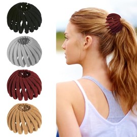 Pinzas para el Pelo con Forma de Nido de Pájaro, Soporte Extensible para Coleta de Caballo para Mujer, Bird Nest Magic Hair Clip - Expandable Hair Bun Maker Hair Accessories (Serie A)
