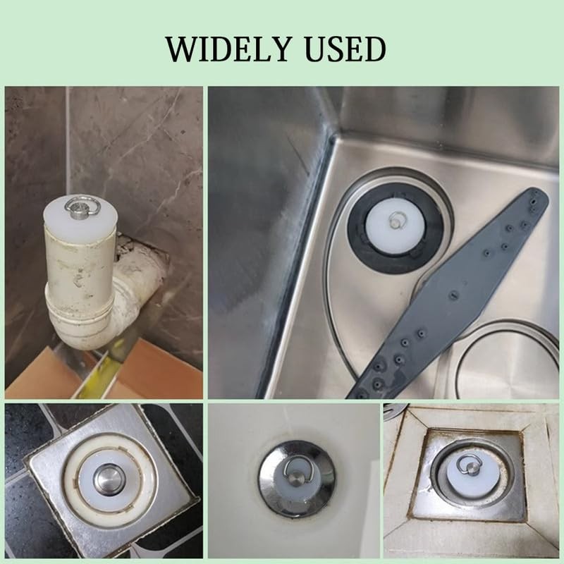 White Drain Stoppers, Bath Sink Plug, Rubber Seal Plugs Covers
