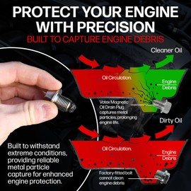 Votex - Magnetic Engine Oil Drain Plug fits Buell XB12R Firebolt (2004-2010) - Made in USA - Stainless Steel