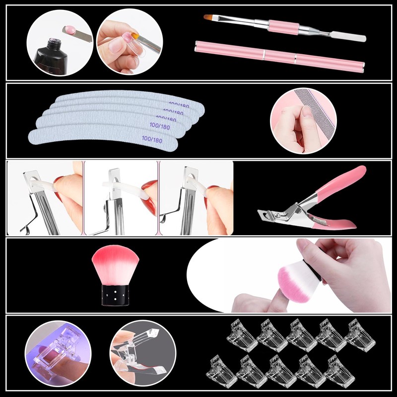 MCTNCT 306 Pieces Dual Nail Forms Set 12 Sizes Polygel