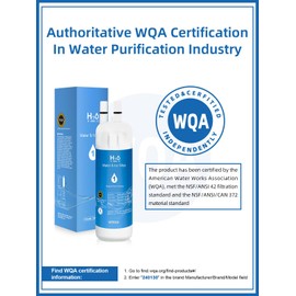 H2O H AND O 2-Pack W10295370A Water Filter Compatible with Water Filter 1 EDR1RXD1 P8RFEB2L P4RFWB P5WB2L RW001 WHR1RXD1 KAD1RXD1 46-9930 46-9081
