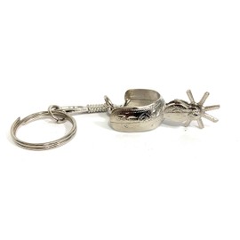 Western Cowboy Horse Spur Keychain Charro Saddle Spurs Keychain