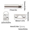 Adyoney 3 Inch Brushed Silver Solid Brass Surface Bolt, Elegant