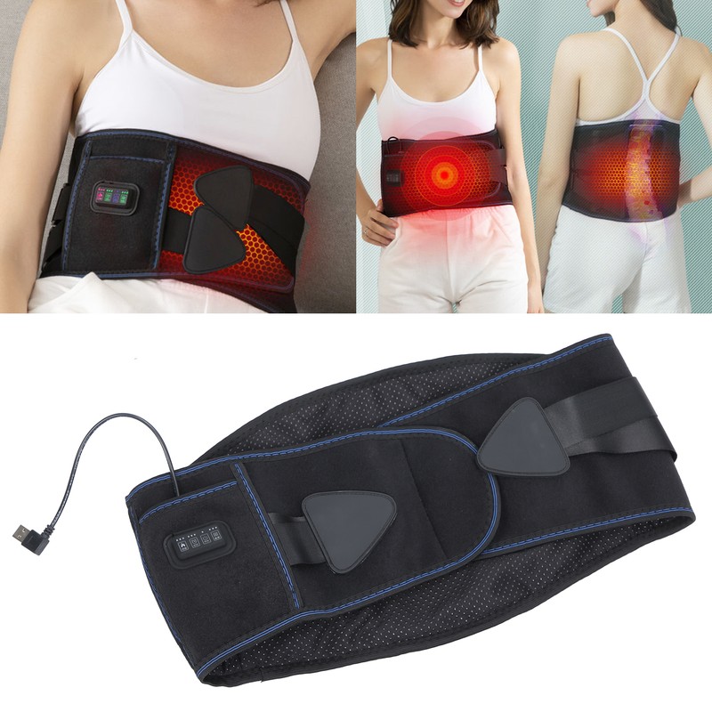 Heating Massage Waist Belt 3 Gears Adjustment Vibration Massage Back