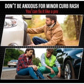 SMAPHY Matte Black Rim Touch Up Paint Wheel Scratch Repair Pen for Car Wheel Rims