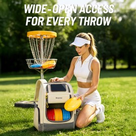 Bosynoy Disc Golf Bag with Clear Phone Holder, 20+ Discs Sports Backpack