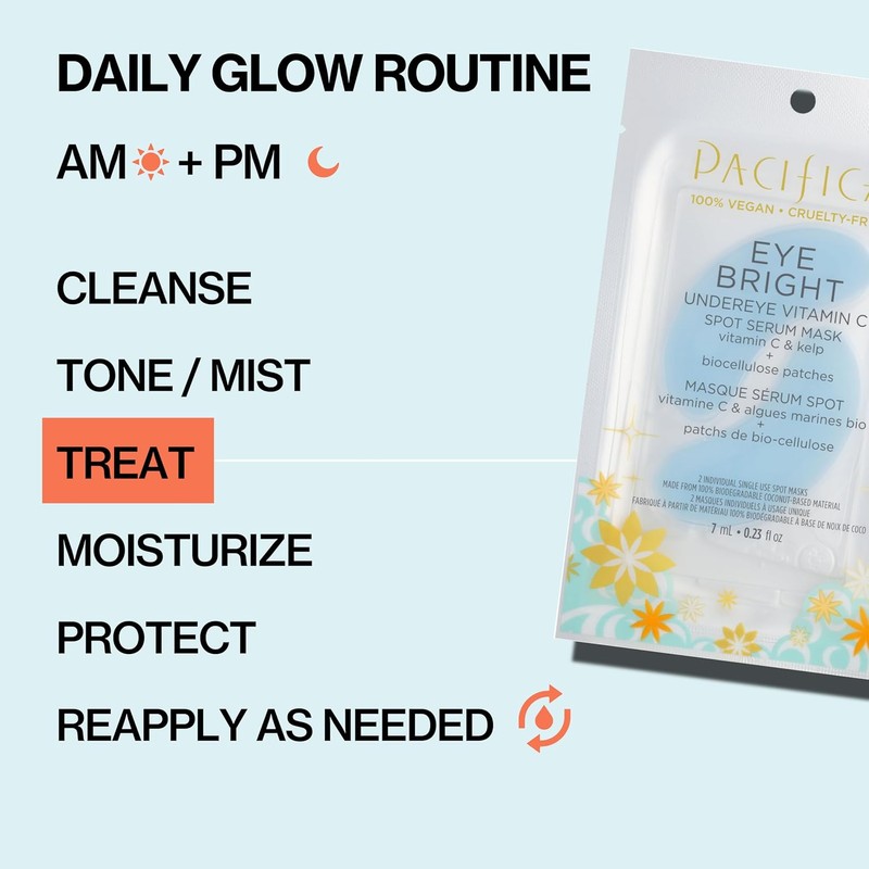 Pacifica Beauty Eye Bright Vitamin C Spot Serum Mask, Under