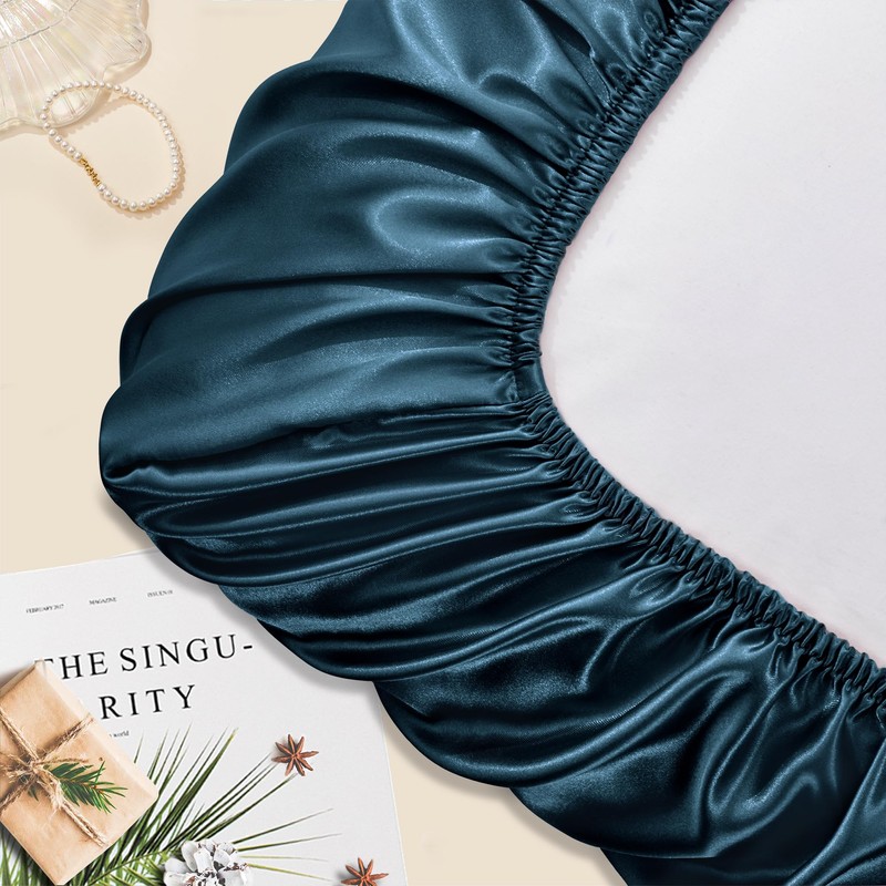 Manyshofu Satin Pillowcases for Hair Protection - 1Pcs Navy Blue