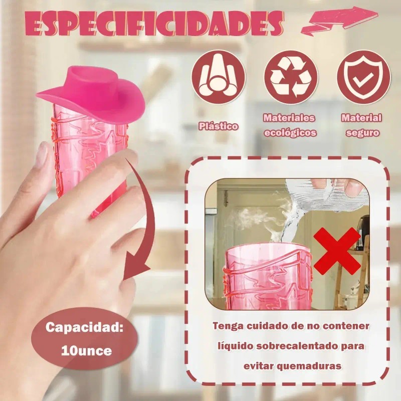 40pcs Vasitos Botas Vaqueras Con Sombrero 1 Oz Para Fiesta