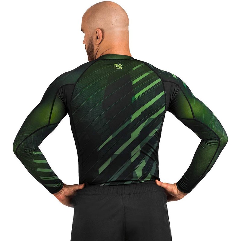 Hayabusa Metaru Long Sleeve Jiu Jitsu Rashguard - Green, Small