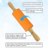 Koogel 9 Inch Mini Rolling Pin, 2 PCS Wooden Handle