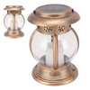 Brass Color Courtyard Solar Powered Hanging Lantern Light IP44 Waterproof
