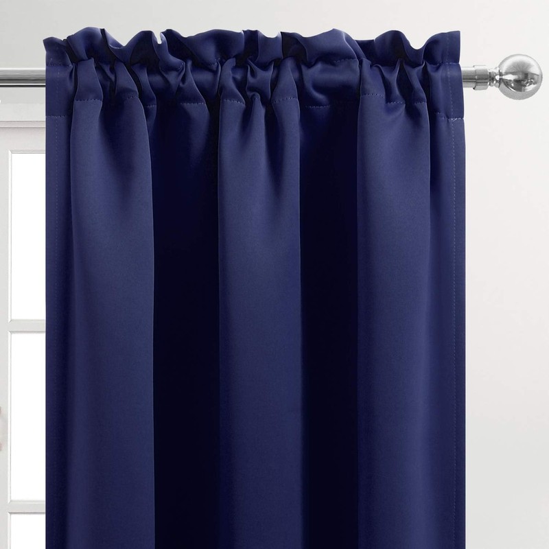 DWCN 2 Packs Valances for Windows Solid Rod Pocket Kitchen