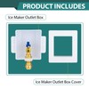1-Pack Niikappu Push-to-Connect Ice Maker Outlet Box, 1/2"Push-fit Inlet x