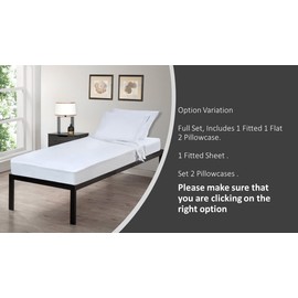 CAMP & MORE - Fitted Cot Sheet - Cotton/Poly (white)