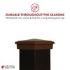 2-Pack 4x4 Brown Post Cap Slim Profile fits Post (3.5"x3.5"