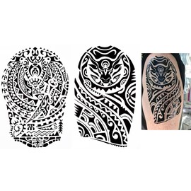 2 Sheets Tribal Tattoo Upper Arm Tattoo Temporary Tattoo J518 522
