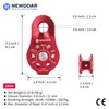 NewDoar CE-Zertifizierter 28KN Mikro Seilrolle Umlenkrolle zum Klettern, Rettungsheben und