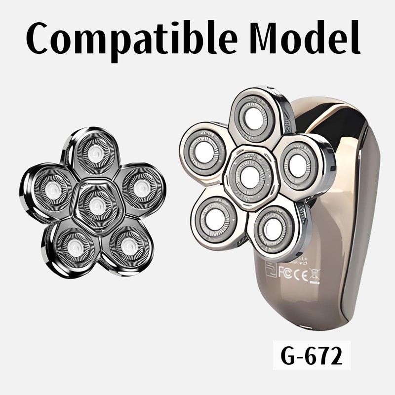 6D Blade Head Shaver Replacement for AW Shaver - White,