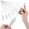 Straw Cleaner Brush Set, 10 Pack Stainless Steel Pipe Cleaners,