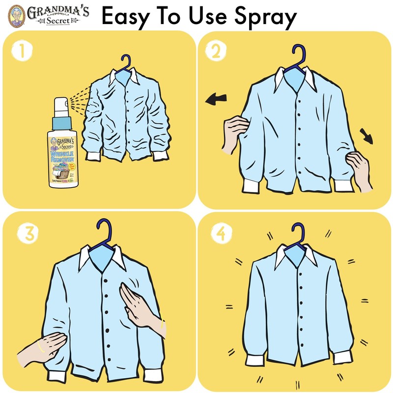 Grandma's Secret Wrinkle Remover Spray - Easily Removes Wrinkles &