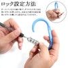 KOVIX Helmet Lock Holder KHEL-B Blue Carabiner Dial Type Wire