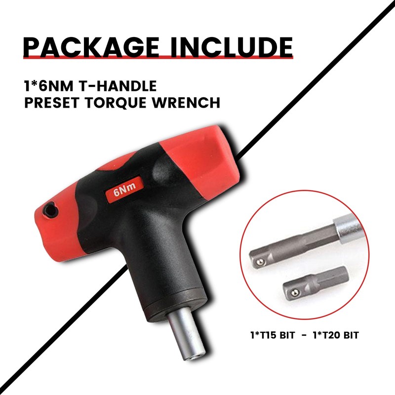 FIND BUY TOOL Findbuytool T-Handle Preset Torque Wrench, Precision Click-Type