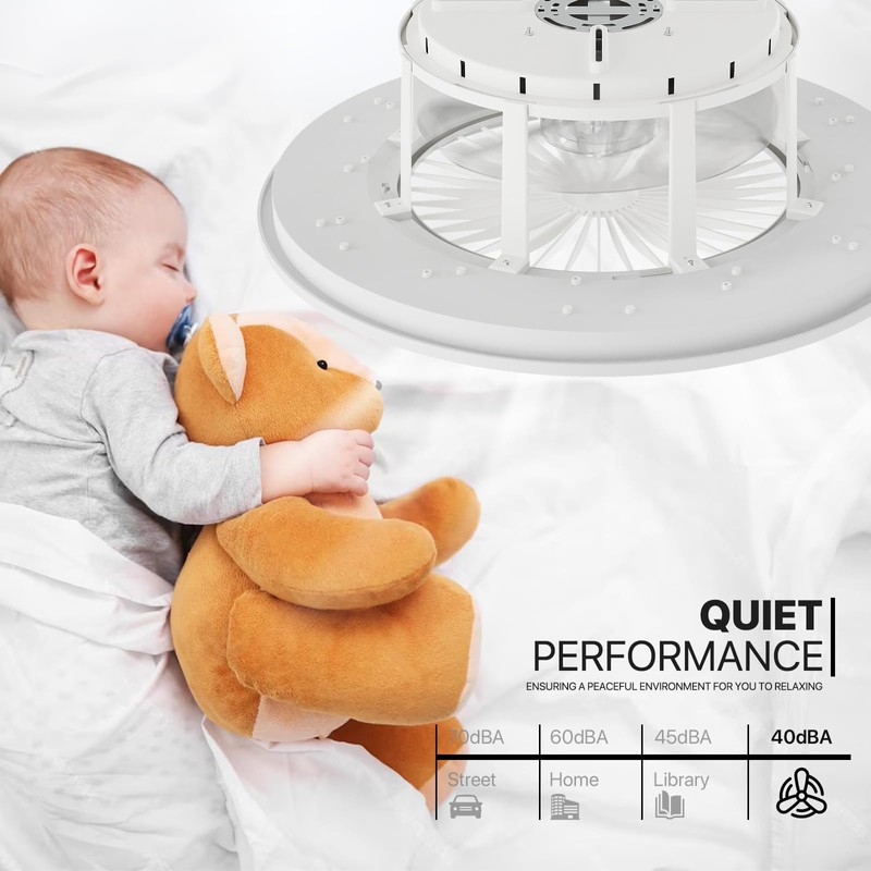 mollie 22" Low Profile Ceiling Fan with Light and Remote,