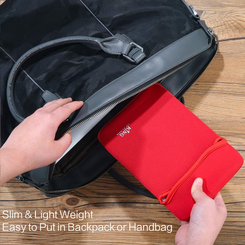 King of Flash 7" Red Slim Soft Padded Neoprene Sleeve