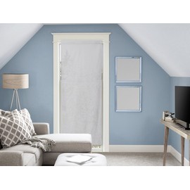 Soleil d 'Ocre Panama Net Curtain for Door Window Cotton 70 x 200 cm 70x200 cm Cotton Grey