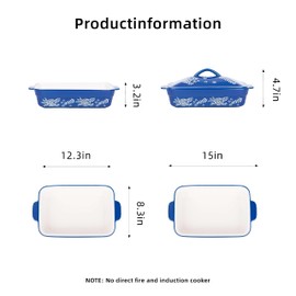 Wisenvoy Casserole Dish With Lid Casserole Dishes For Oven Baking Dishes For Oven Ceramic Baking Dish