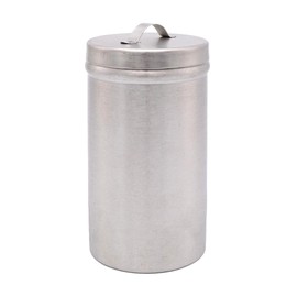 Porta Abatelenguas de Acero Inoxidable Grado Médico, Recipiente Cilíndrico con Tapa, 8.2 cm x 17 cm, Ideal para Consultorio, Clínica y Spa