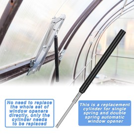 Tellegloww Replacement Cylinder for Automatic Vent Opener Black Replacement Greenhouse Vent Window Opener Temperature Controlled Automatic Roof Vent Opener Window Greenhouse Accessories