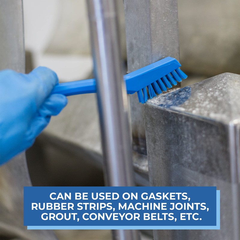 Vikan 44016 Very Hard Detail Brush, Yellow, 205mm Length, 20mm