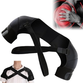 Shoulder Brace Both Shoulder Compression Shoulder Support Bandage Adjustable Shoulder Support Breathable Shoulder Strap Shoulder Joint Support Shoulder Pad for Right Left Shoulder XL