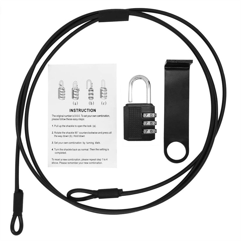 Together-life Cooler Cable Lock Bracket for YETI Tundra, 6 ft
