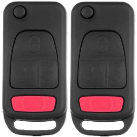 KEYALL 2 X Keyless Key Fob Shell Case for M-ercedes-Benz C220 C230 S320 S500 ML320 ML350 ML430 ML500 ML55 AMG SL320 SL500 SL600 SLK230 AMG SLK320 1994-2005 NCZMB1K 267102334