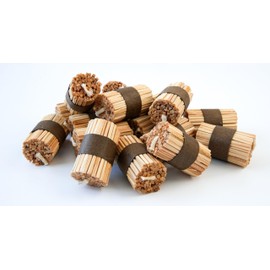 ABAZO Pack of 16 Ecological Firelighters for Charcoal Fireplaces, Kindling, Campfires, Fires, Barbecues and Campfires. Wood, Resin Kindling, Natural - Clean - Odourless