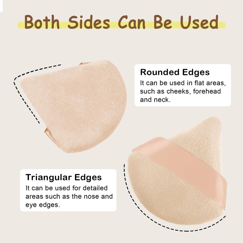 Tehttz 20Pcs Triangle Powder Puff, Makeup Sponges for Loose Powder